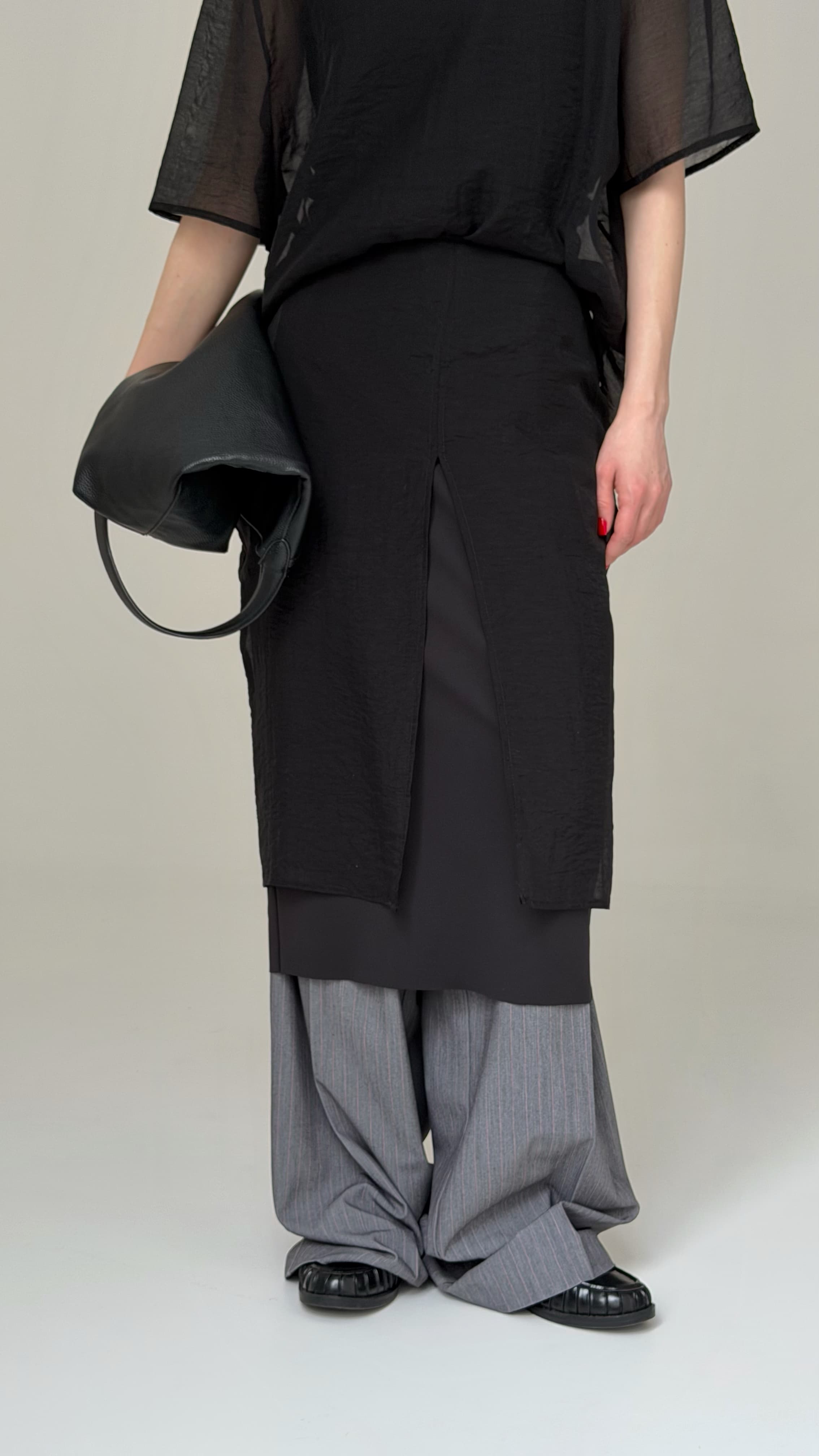 Юбка с бумажным шифоном