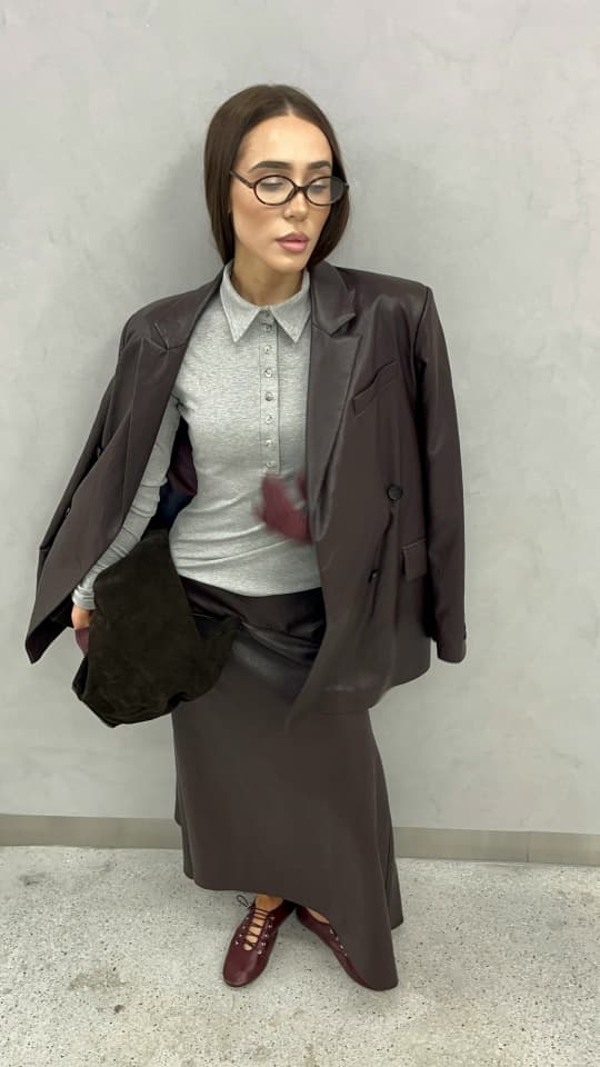 Жакет кожаный