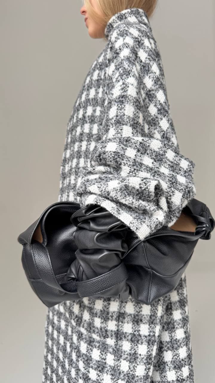 Пальто-плед клетка — фото 5